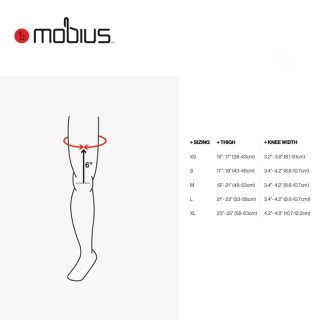 Joelheiras Mobius X8 Cinza/Preto