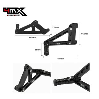 Kit Pousa-pés P/ Passageiro 4MX KTM SX/SXF 23-25 EXC/EXC-F 24-25