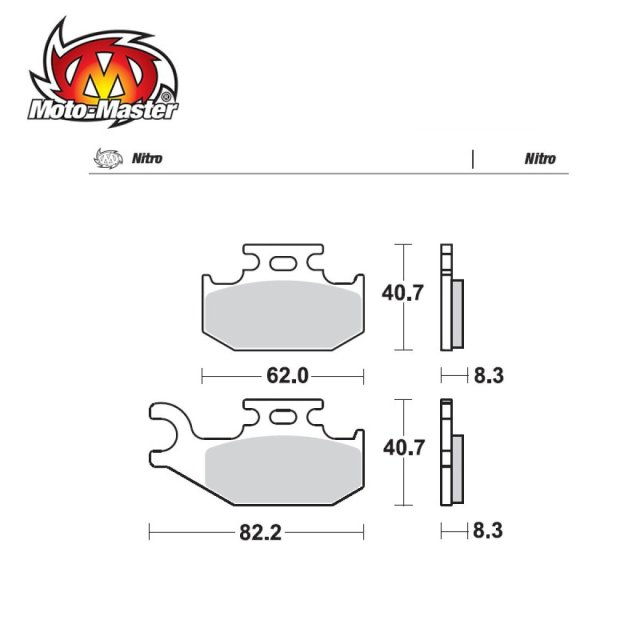 Front Brake Pads Nitro Moto Master  Suzuki LT-A 450 KingQuad 2008-2010