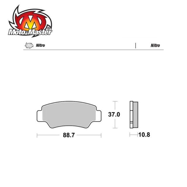 Rear Brake Pads Nitro Moto Master