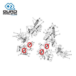 SINOBLOCO TRIANGULO SUSPENSÃO QR CFORCE500 07-22 UFORCE1000 19-25